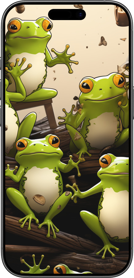 TPU чехол Жабки для Apple iPhone 17 - 5656b-4031 изображение 