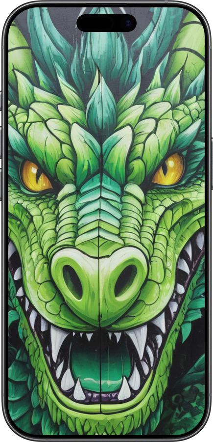 TPU чехол Зелёный дракон для Apple iPhone 17 - 5816b-4031 изображение 