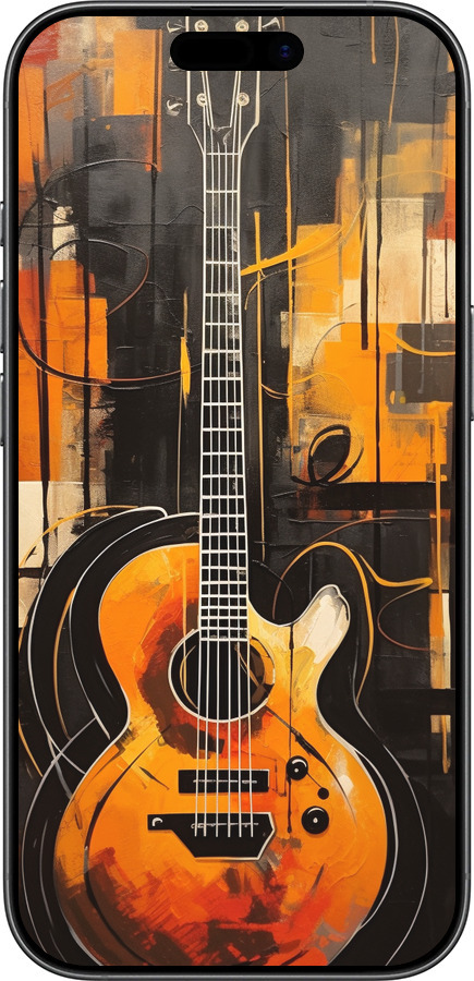 TPU чехол Чехол для телефона Оранжевая Гитара для Apple iPhone 17 - 5934b-4031 изображение 