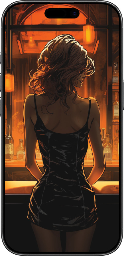 TPU чехол Чехол для телефона Девушка в баре для Apple iPhone 17 - 5947b-4031 изображение 