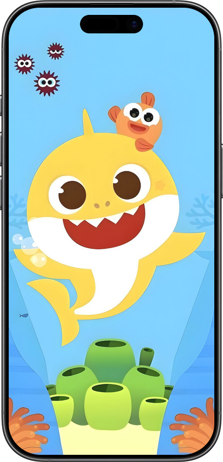 TPU чехол Бейби Шарк для Apple iPhone 17 - 6303b-4031 изображение 