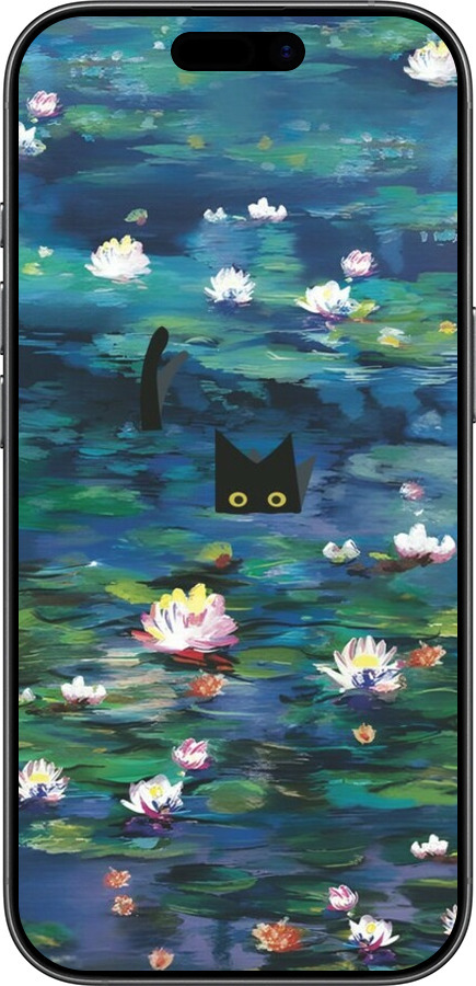 TPU чехол Чехол с изображением водяных лилий Моне и кошек для Apple iPhone 17 - 6399b-4031 изображение 