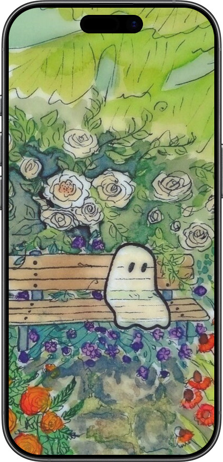 TPU чехол Грустное привидение для Apple iPhone 17 - 6403b-4031 изображение 