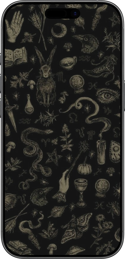TPU чехол Мистический коллаж с травами и магическими символами для Apple iPhone 17 - 6428b-4031 изображение 