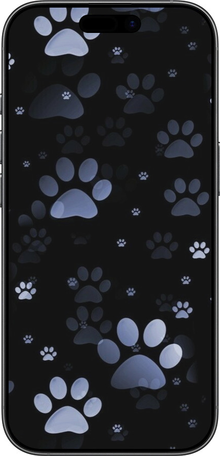 TPU чехол С синими отпечатками лап для Apple iPhone 17 - 6441b-4031 изображение 