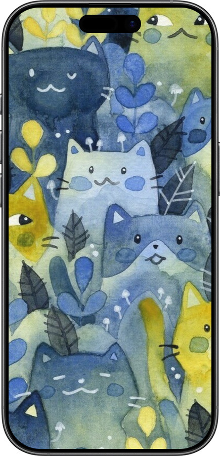 TPU чехол С изображением кошачьего леса для Apple iPhone 17 - 6447b-4031 изображение 