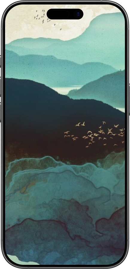 TPU чехол Із зображенням гір Індіго для Apple iPhone 17 - 6484b-4031 изображение 