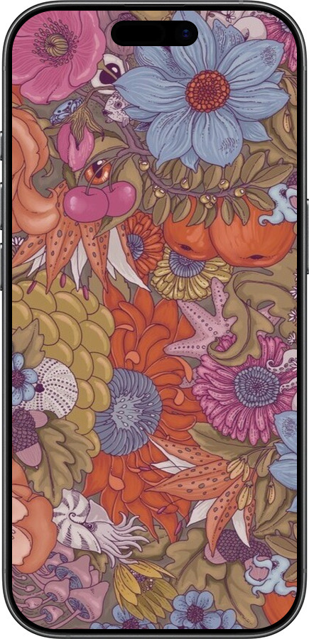 TPU чехол Абстрактные цветы для Apple iPhone 17 - 6526b-4031 изображение 