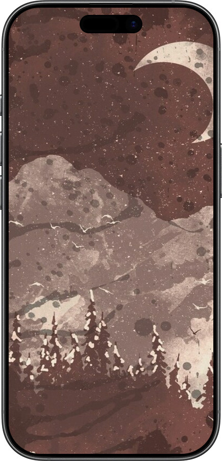 TPU чехол С изображением лунного пейзажа в ночном лесу для Apple iPhone 17 - 6546b-4031 изображение 