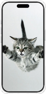 Силикон с усиленными углами чехол Летящий котёнок для Apple iPhone 17 - 2322sp-4031 изображение 