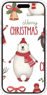 Силикон с усиленными углами чехол Merry Christmas для Apple iPhone 17 - 4106sp-4031 изображение 