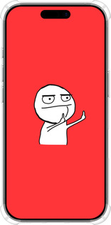 Силикон с усиленными углами чехол Мем для Apple iPhone 17 - 4578sp-4031 изображение 