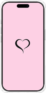 Силикон с усиленными углами чехол Сердце 1 для Apple iPhone 17 - 4730sp-4031 изображение 