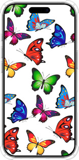 Силикон с усиленными углами чехол Красочные мотыльки для Apple iPhone 17 - 4761sp-4031 изображение 
