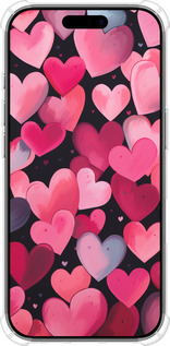 Силикон с усиленными углами чехол Сердечки 4 для Apple iPhone 17 - 5662sp-4031 изображение 