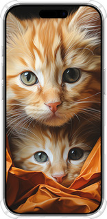 Силикон с усиленными углами чехол Котики 2 для Apple iPhone 17 - 5664sp-4031 изображение 