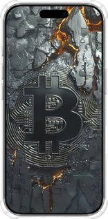 Силикон с усиленными углами чехол Раскаленный биткойн для Apple iPhone 17 - 6091sp-4031 изображение 