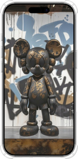Силикон с усиленными углами чехол Bronze kaws v2 для Apple iPhone 17 - 6098sp-4031 изображение 