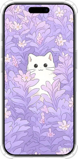 Силикон с усиленными углами чехол Котик в цветах для Apple iPhone 17 - 6390sp-4031 изображение 