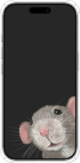 Силикон с усиленными углами чехол The Peeking Rat для Apple iPhone 17 - 6442sp-4031 изображение 