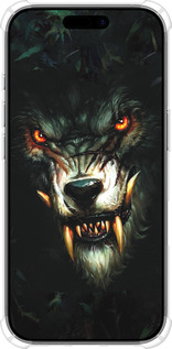 Силикон с усиленными углами чехол Дьявольский волк для Apple iPhone 17 - 833sp-4031 изображение 