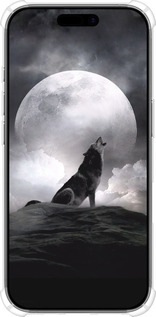 Силикон с усиленными углами чехол Воющий волк для Apple iPhone 17 - 934sp-4031 изображение 