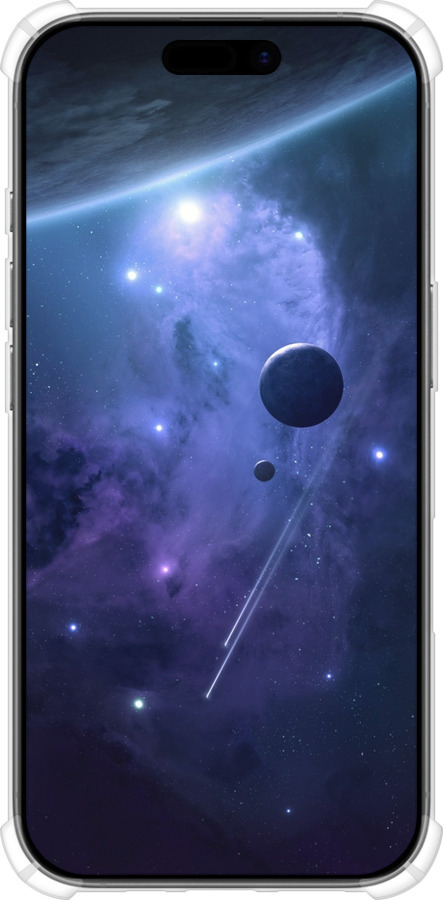 Силикон с усиленными углами чехол Планеты в синем космосе для Apple iPhone 17 - 171sp-4031 изображение 