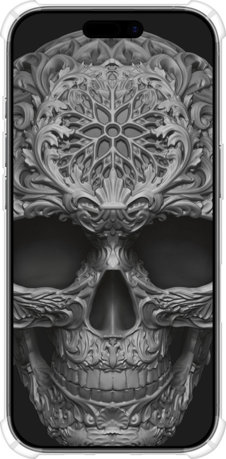 Силикон с усиленными углами чехол skull-ornament для Apple iPhone 17 - 4101sp-4031 изображение 