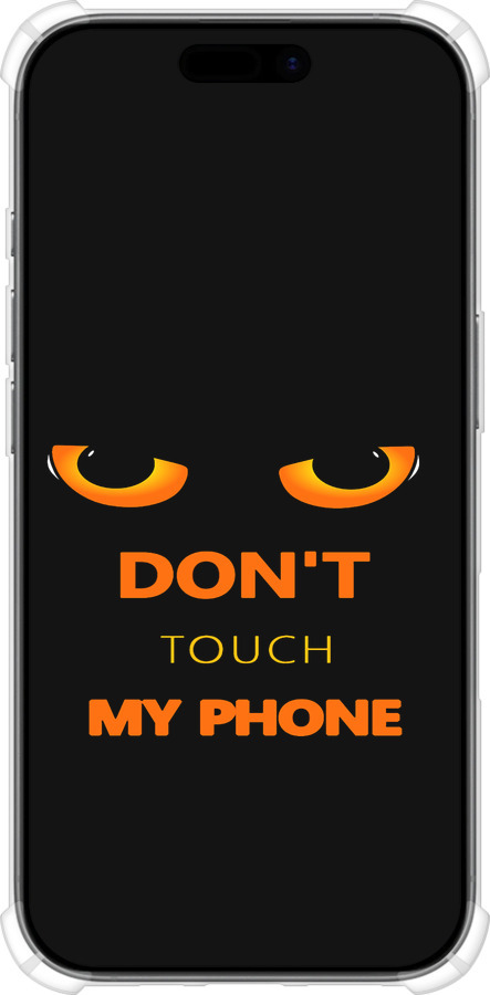 Силикон с усиленными углами чехол Don't touch the phone для Apple iPhone 17 - 4261sp-4031 изображение 