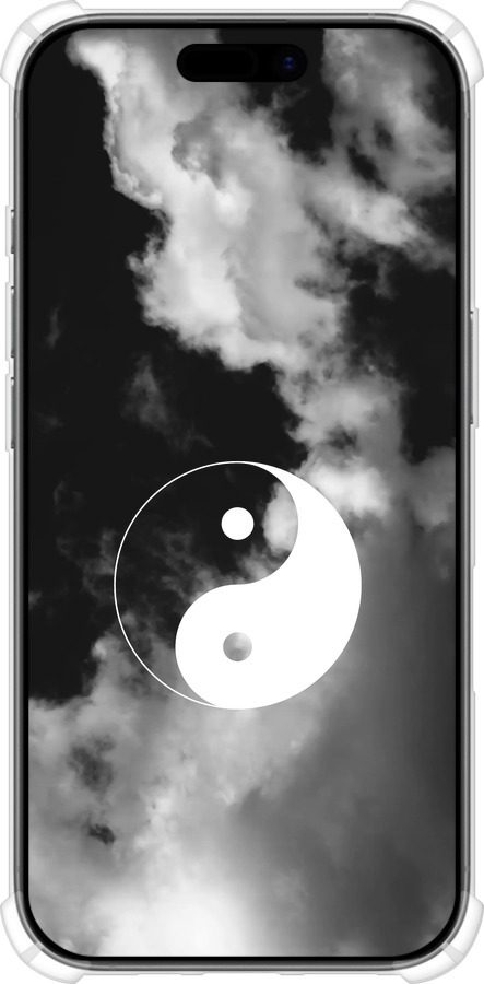 Силикон с усиленными углами чехол Инь и Янь для Apple iPhone 17 - 4389sp-4031 изображение 