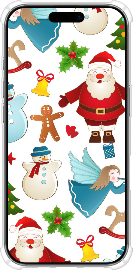 Силикон с усиленными углами чехол Новогодний 1 для Apple iPhone 17 - 4614sp-4031 изображение 
