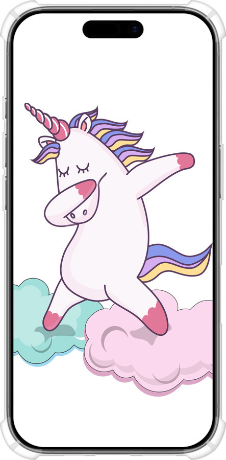 Силикон с усиленными углами чехол Единорог для Apple iPhone 17 - 4702sp-4031 изображение 