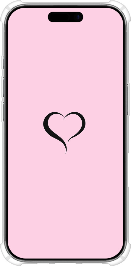 Силикон с усиленными углами чехол Сердце 1 для Apple iPhone 17 - 4730sp-4031 изображение 