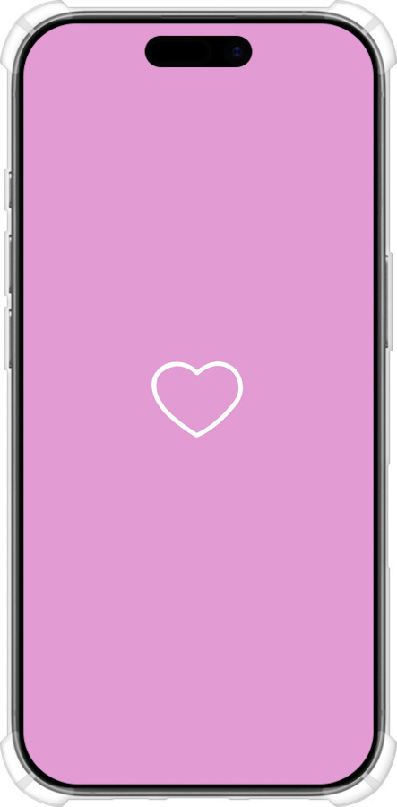 Силикон с усиленными углами чехол Сердце 2 для Apple iPhone 17 - 4863sp-4031 изображение 