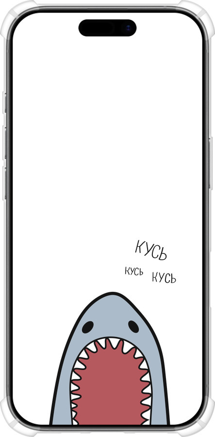 Силикон с усиленными углами чехол Акула для Apple iPhone 17 - 4870sp-4031 изображение 