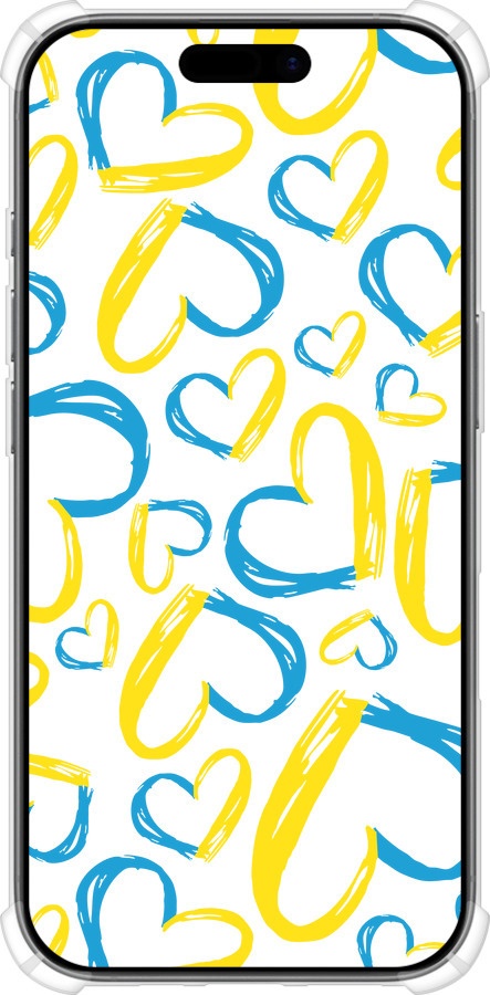 Силикон с усиленными углами чехол Сердца UA для Apple iPhone 17 - 5292sp-4031 изображение 