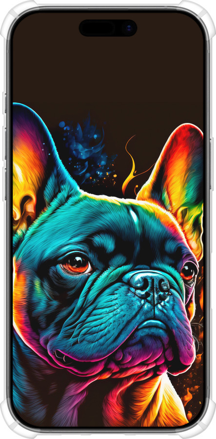 Силикон с усиленными углами чехол Яркий бульдог для Apple iPhone 17 - 5547sp-4031 изображение 