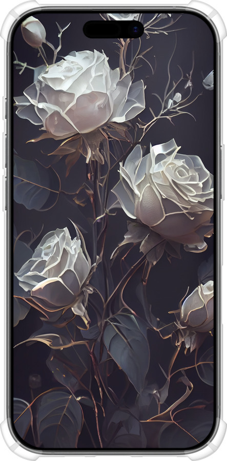 Силикон с усиленными углами чехол Розы 2 для Apple iPhone 17 - 5550sp-4031 изображение 