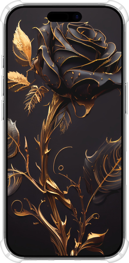 Силикон с усиленными углами чехол Роза 3 для Apple iPhone 17 - 5552sp-4031 изображение 