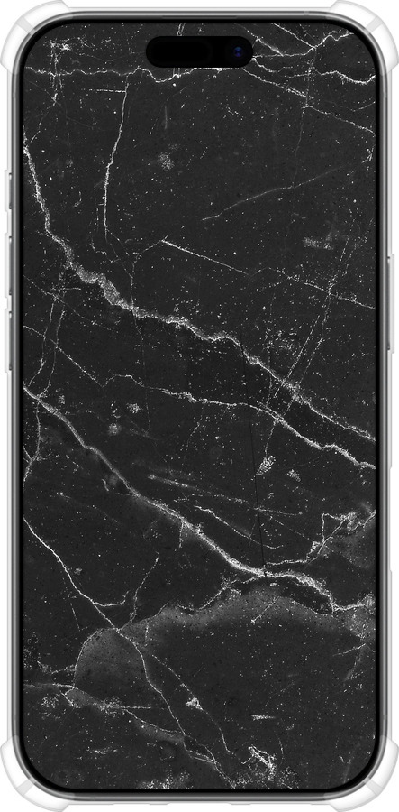Силикон с усиленными углами чехол Черный мрамор v2 для Apple iPhone 17 - 5568sp-4031 изображение 