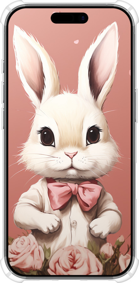 Силикон с усиленными углами чехол Зайчик для Apple iPhone 17 - 5669sp-4031 изображение 
