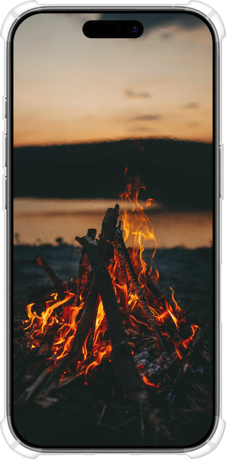 Силикон с усиленными углами чехол Огонь для Apple iPhone 17 - 6021sp-4031 изображение 