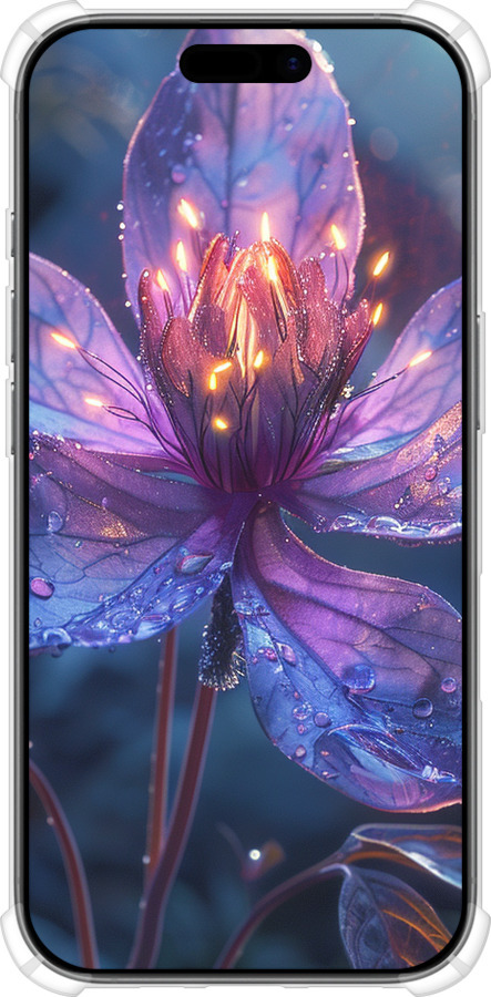 Силикон с усиленными углами чехол Магический цветок для Apple iPhone 17 - 6038sp-4031 изображение 