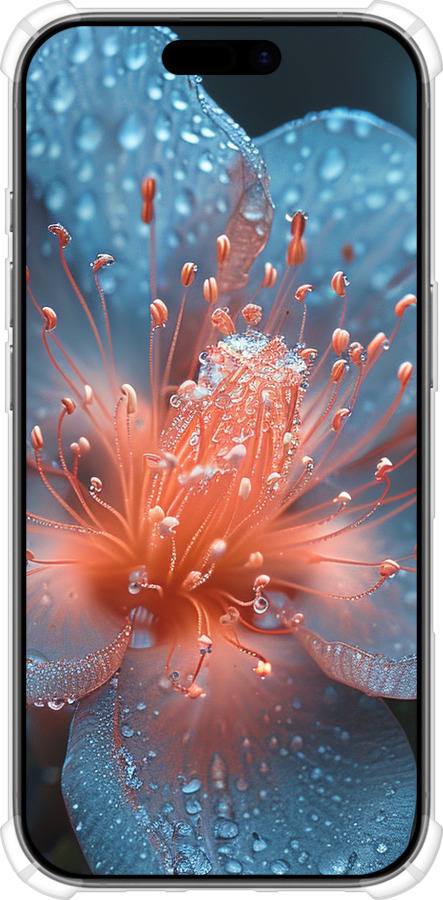Силикон с усиленными углами чехол Роса на цветке для Apple iPhone 17 - 6039sp-4031 изображение 
