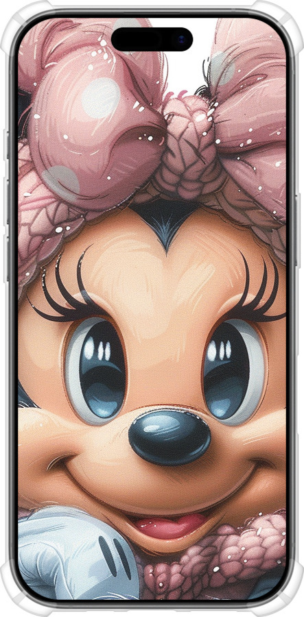 Силикон с усиленными углами чехол Минни Маус с бантиком для Apple iPhone 17 - 6055sp-4031 изображение 