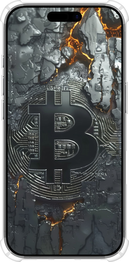Силикон с усиленными углами чехол Раскаленный биткойн для Apple iPhone 17 - 6091sp-4031 изображение 