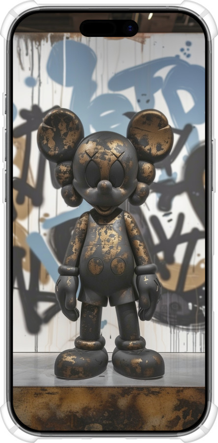 Силикон с усиленными углами чехол Bronze kaws v2 для Apple iPhone 17 - 6098sp-4031 изображение 