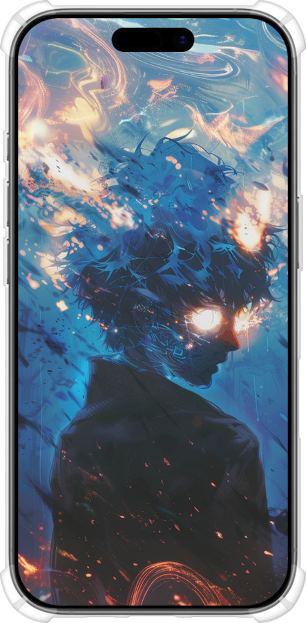 Силикон с усиленными углами чехол Сатору Годжо для Apple iPhone 17 - 6129sp-4031 изображение 