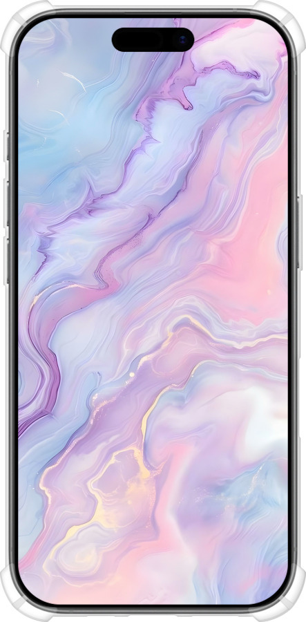 Силикон с усиленными углами чехол Нежный мрамор для Apple iPhone 17 - 6310sp-4031 изображение 