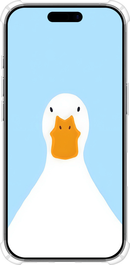 Силикон с усиленными углами чехол Гусь для Apple iPhone 17 - 6350sp-4031 изображение 